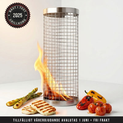 Blaze Roterande Grillkorg – rökig grillsmak utan folie och kladd
