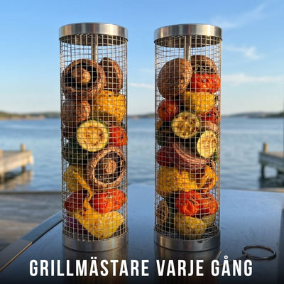 Blaze Roterande Grillkorg – rökig grillsmak utan folie och kladd